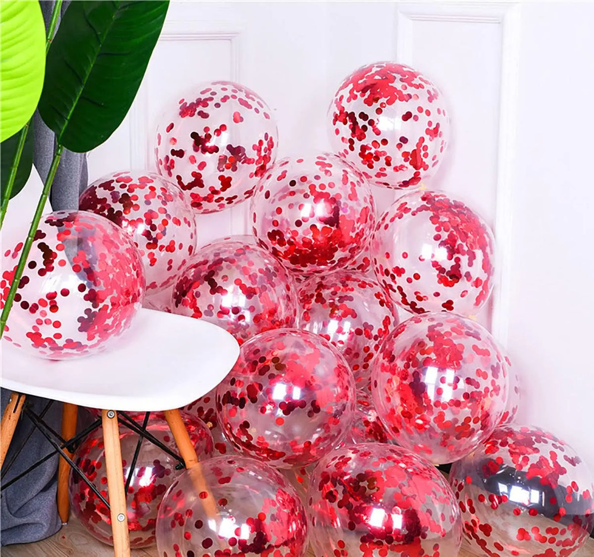 20PCS Gold glitter and red glitter Balloons Gender Reveal Wedding Valentine's Day Baby Shower Birthday Globos Party Decorations