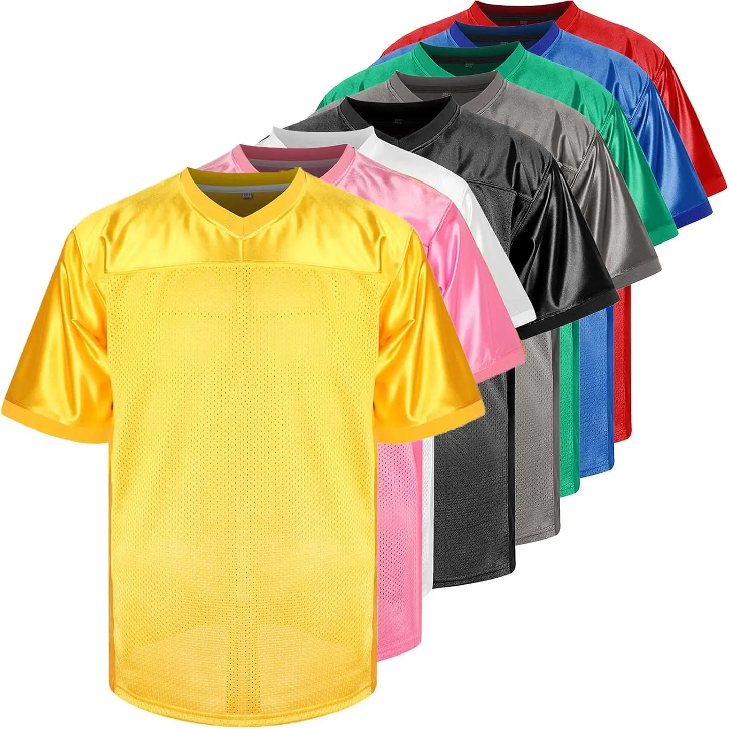 Blank Football Jersey - Sports Performance T-Shirt  Hip Hop Basketball Soccer Party Wear, Sublimation Ready Team Uniform
