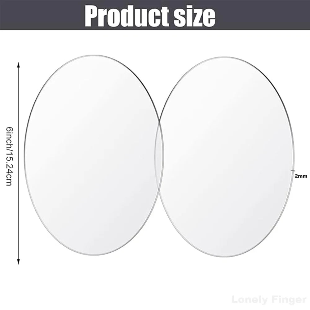 6 Inch Acrylic Circle Blanks Clear Disc Round Transparent Coasters Ornament Blanks for Crafts Christmas 12pcs/20pcs/30pcs