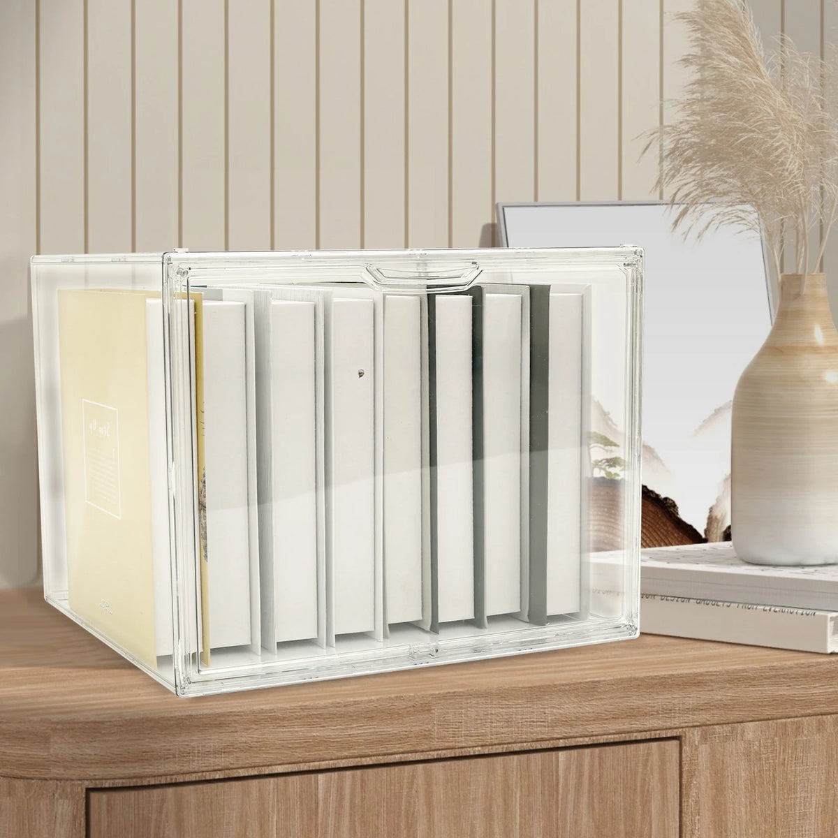 Clear Display Box Stackable Plastic Dustproof Doll Storage Bins Figures Display Collectibles Case Desktop Organizers Box