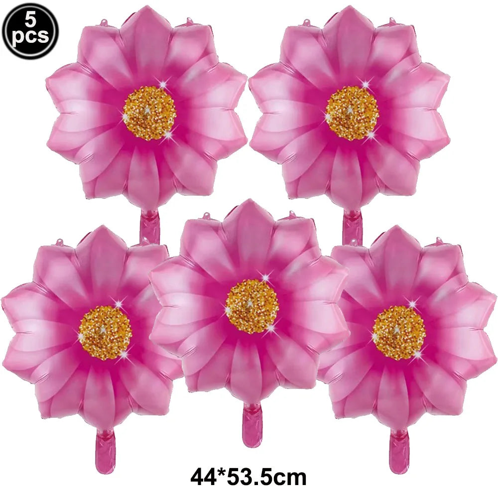 Butterfly Balloons 4th Birthday Decorations for Girl Pink Butterfly Foil Ballon Fairy 4th Birthday Party Decorations Baby Shower