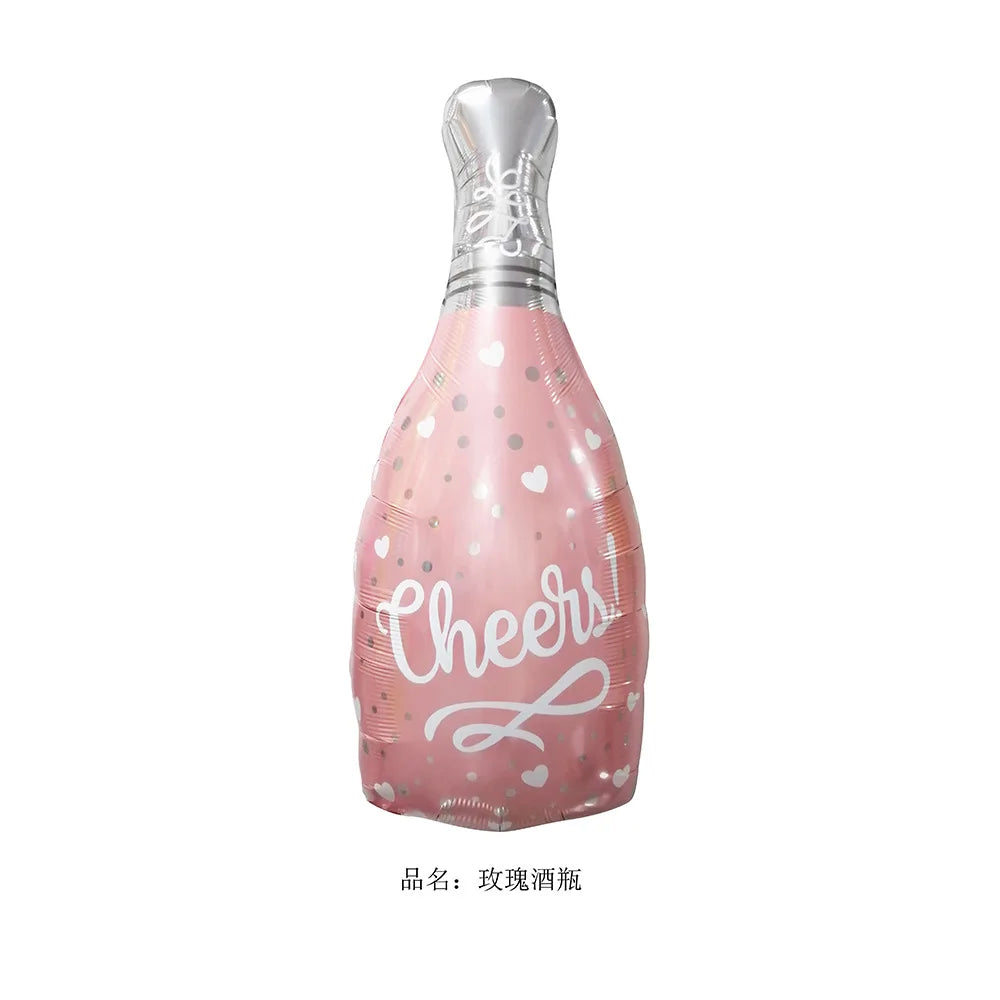 Balloon Champagne Whiskey Bottle Shape Aluminum Film Balloon For Birthday Party Bar Wedding Birthday Party Decoration