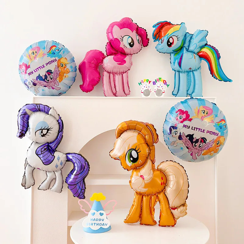 My Little Ponys Theme Balloon Set Baby Shower Party Ballons Cartoon Anime Balloons Decoration Photographic Prop Birthday Gift