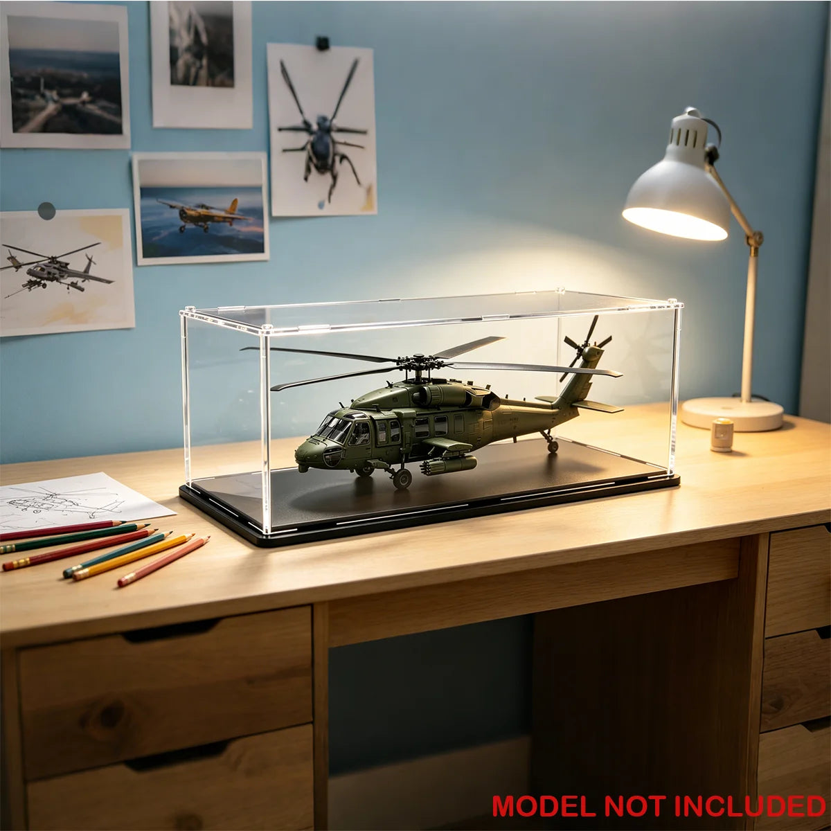 1:14 Acrylic Display Case, Tool-Free, Easy Disassembly, Showcase for Lego Race Car Models & Figures
