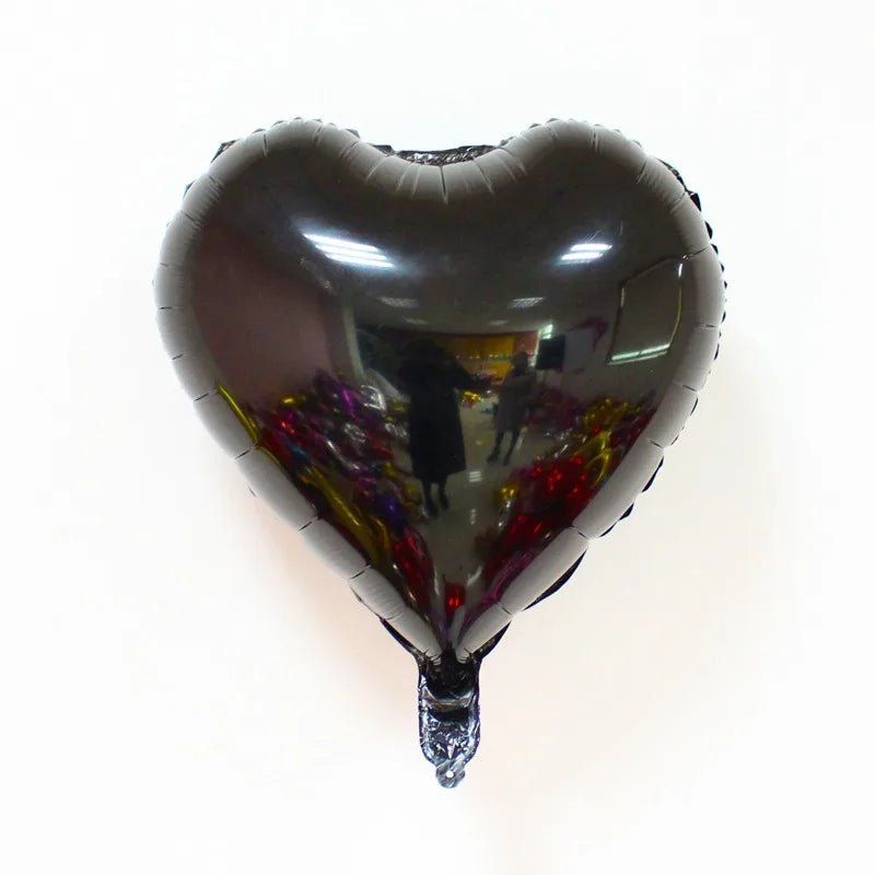 18 Inch Heart-shaped Aluminum Film Balloons For Valentine's Day Decorations Light Plate Heart-shaped Balloons Weddings