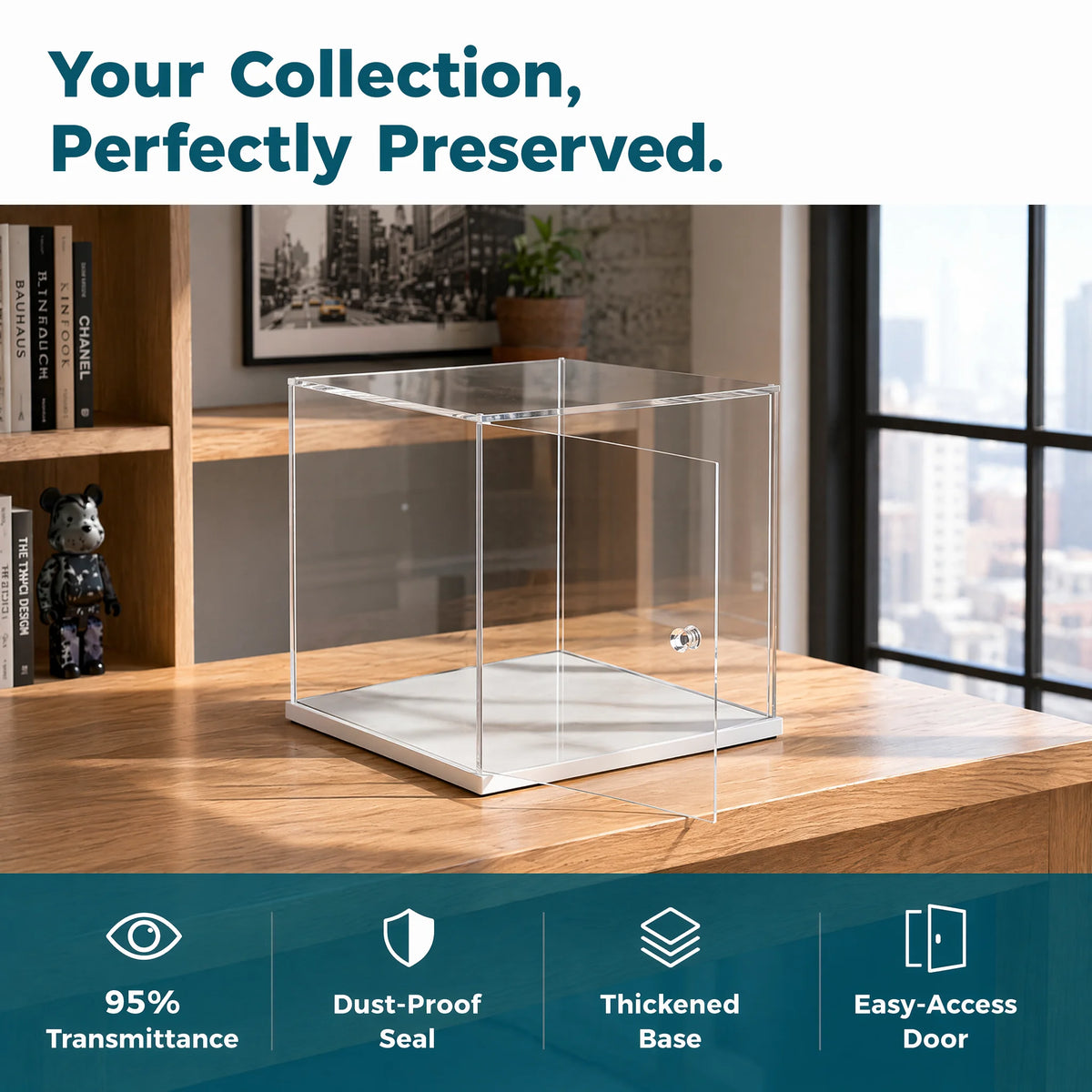 Acrylic Display Case 200 Sizes Available Can Be Opened With Handle, Which Is Beautiful, Dustproof, and Convenient for Storage
