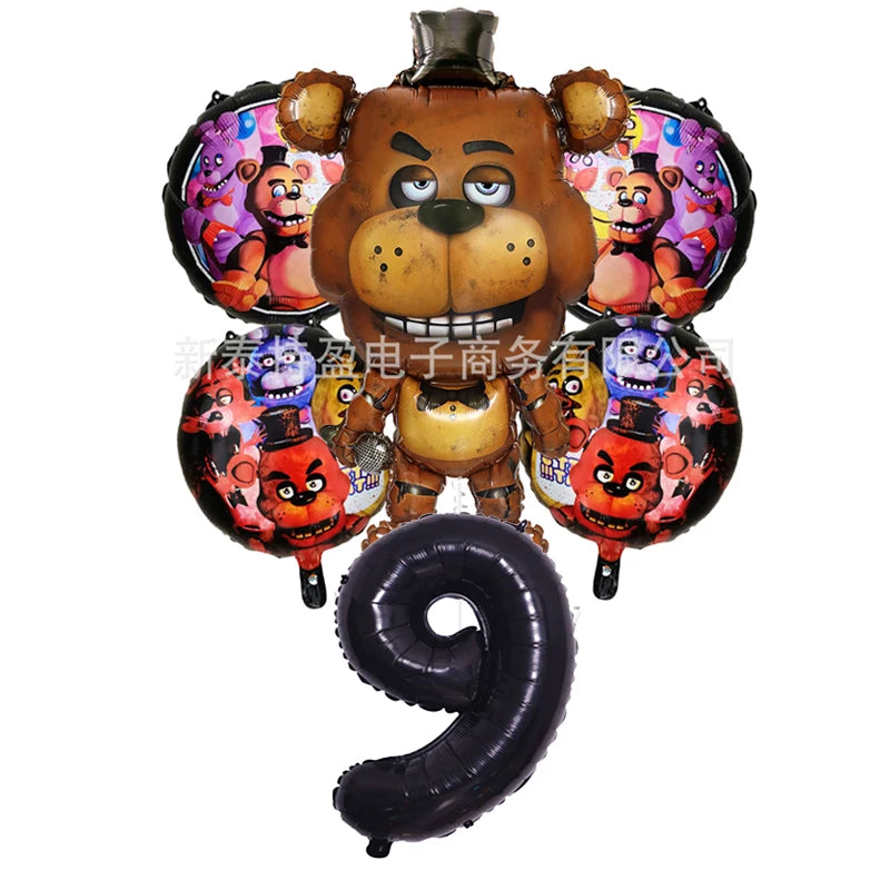Five Nights At Freddys Aluminium Balloons Cartoon Anime FNAF Ballons Game Balloon Kids DIY Birthday Birthday Party Accessories
