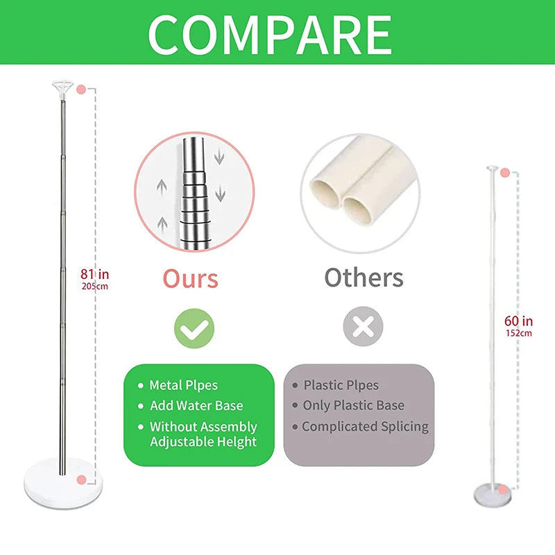 Balloon Column Stand Kit,Adjustable Balloon Column Kit, Metal Telescopic Pillar Balloon Stand, Birthday Party, Graduation, Weddi