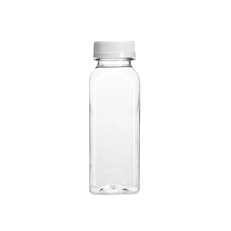 Empty Plastic Juice Bottles With Caps Water Bottles Clear Bulk Drink Containers With Lids Juicing Drinking Milk Jam Container
