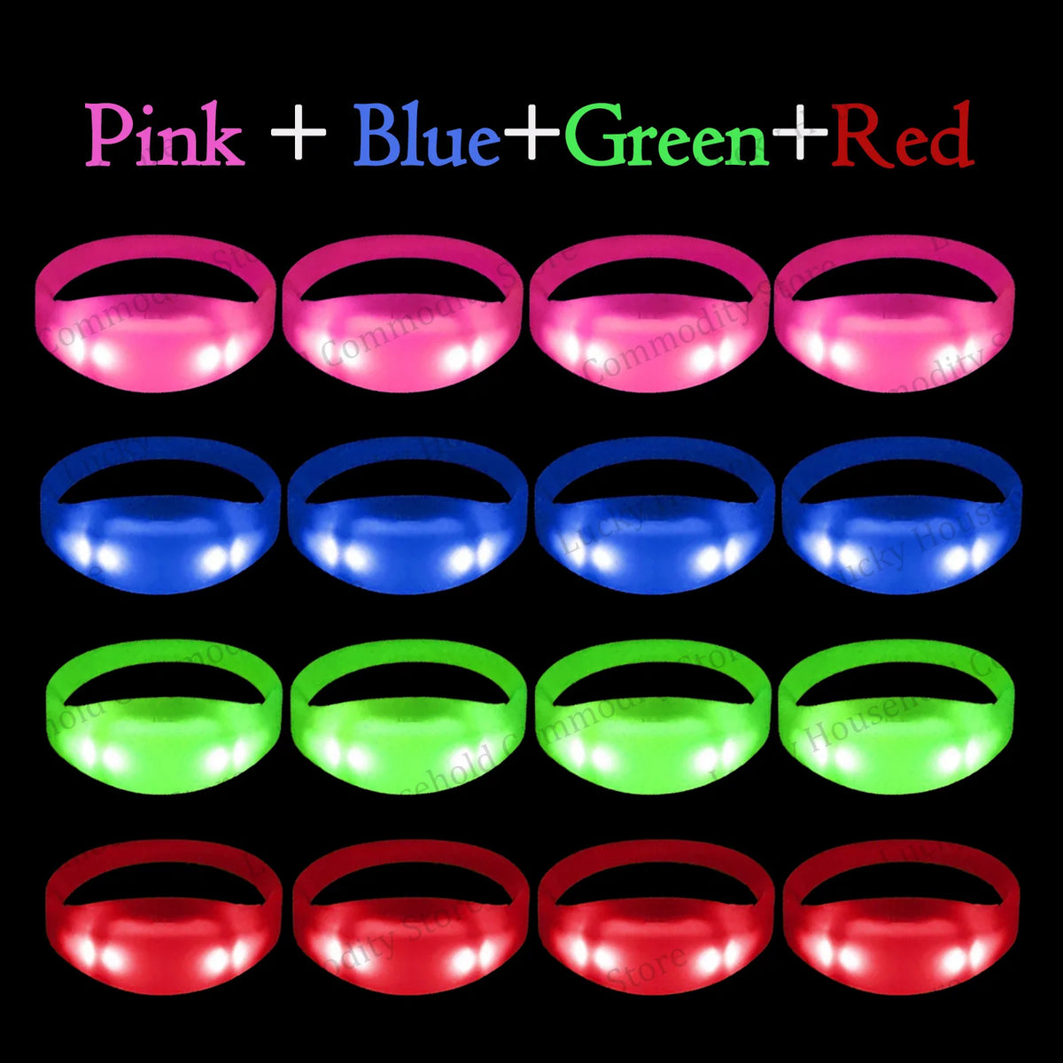 20-100PCS Music&Sound Activated Light up Bracelets Glow Bracelets Rhythmic Led Bracelet Luminous Bracelet Wedding Accessories