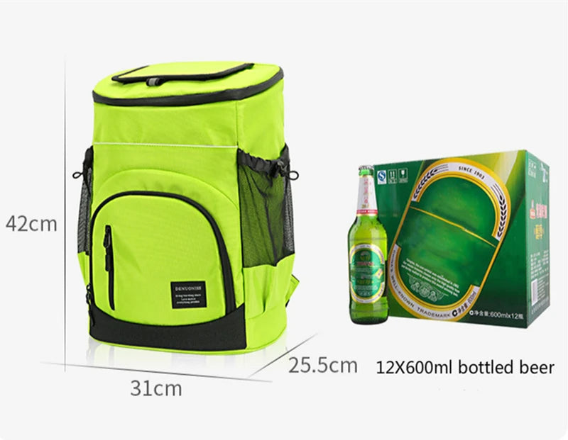 Refrigerator Bags Soft Insulated Cooler Backpack Thermal Isothermal Fridge Travel Outdoor Beach Ice Beer Backpack 30L insulated