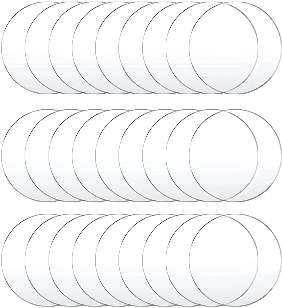 Clear Round Acrylic Ornament Blanks,Acrylic Circle Disc with Hole for Vinyl,Christmas Decor,Engraving,Painting and DIY Crafting