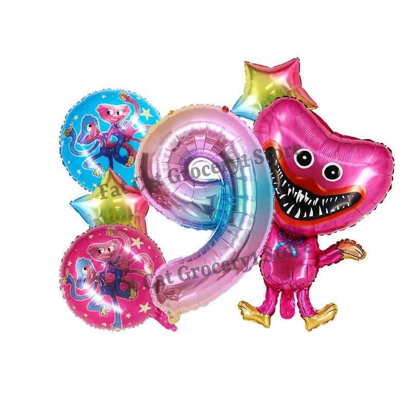 Poppys Playtime Anime Balloons New Kids Birthday Number 1-10 Ballons Baby Shower Gender Reveal Party Decoration Children Gift