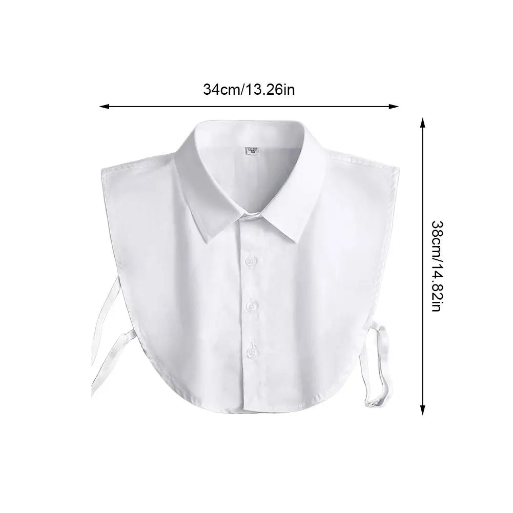 Fake Collar Blouse Versatile Adult Shirt Exquisite Solid Color Half Shirts Detachable Fakes Collar for Women Girls Shirts
