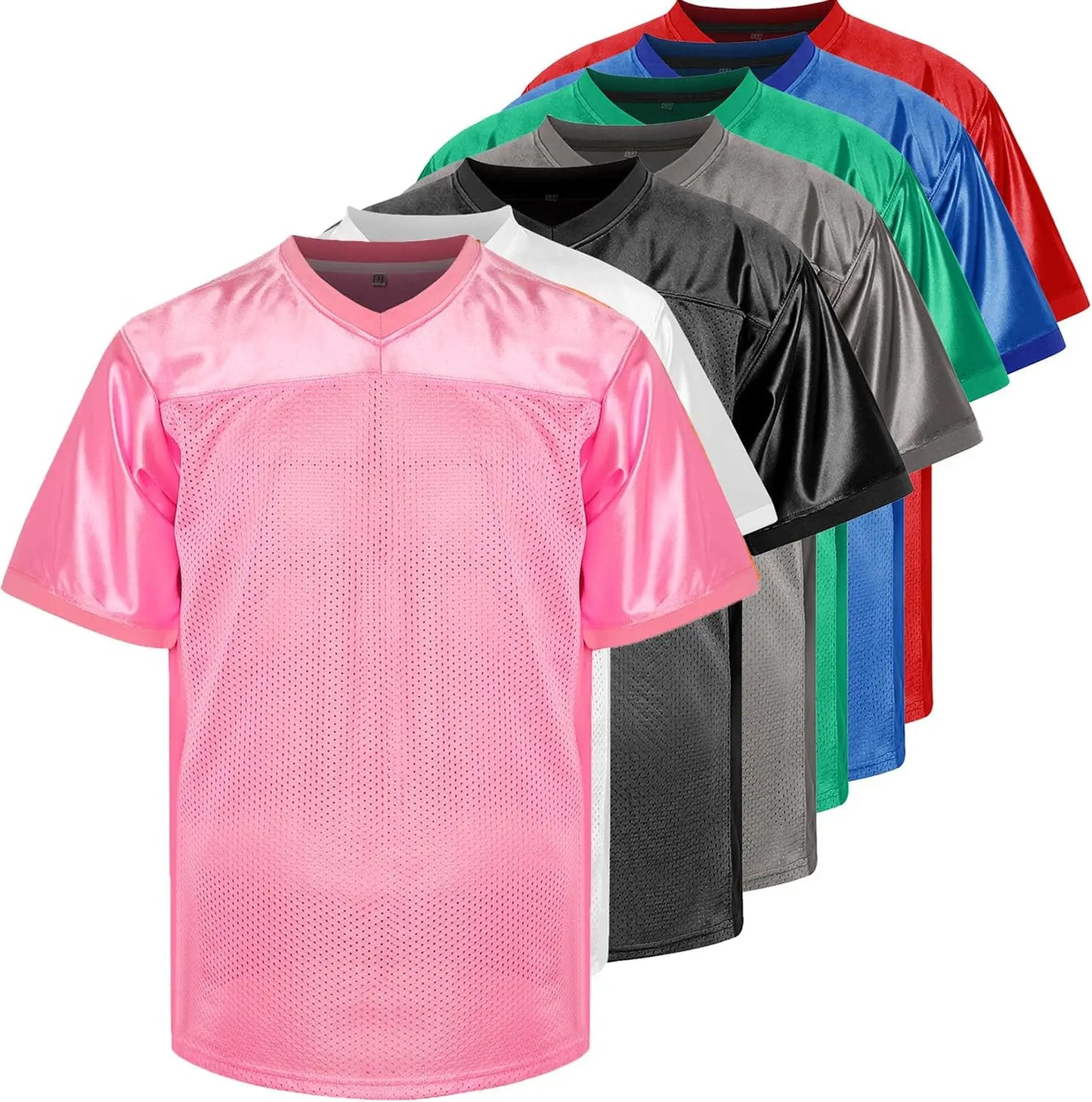 Blank Football Jersey - Sports Performance T-Shirt  Hip Hop Basketball Soccer Party Wear, Sublimation Ready Team Uniform