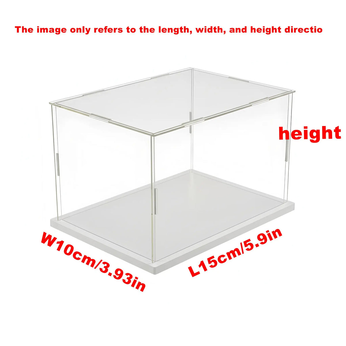1pc Clear White Base Acrylic Display Box Dustproof Storage Display Cabinet, Suitable for Car Models/Toys/Collectibles