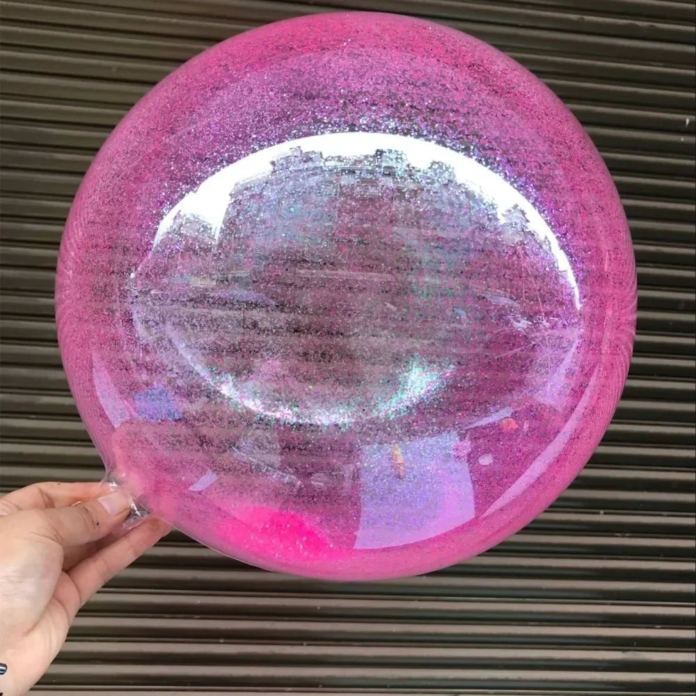 Wedding Decoration Glitter Balloons DIY Transparent Bubble Balls PVC Round Helium Bobo Ballons Event Birthday Party Decor Ballon