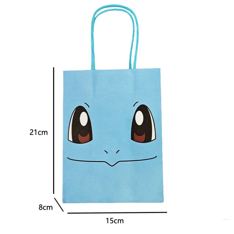 Pokemon Packing Bag Birthday Theme Gift Bag Pikachu Party Candy Snack Gift Bag Charmander Squirtle Children's Toy Gift