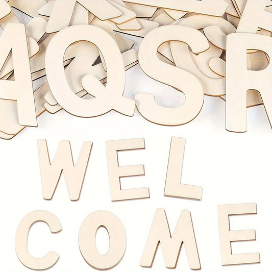 26pcs Wooden Letters Wood Alphabet Letters for Crafts Wood Letters Sign Decoration Wood Letters for Painting/Wall Decor/Letter