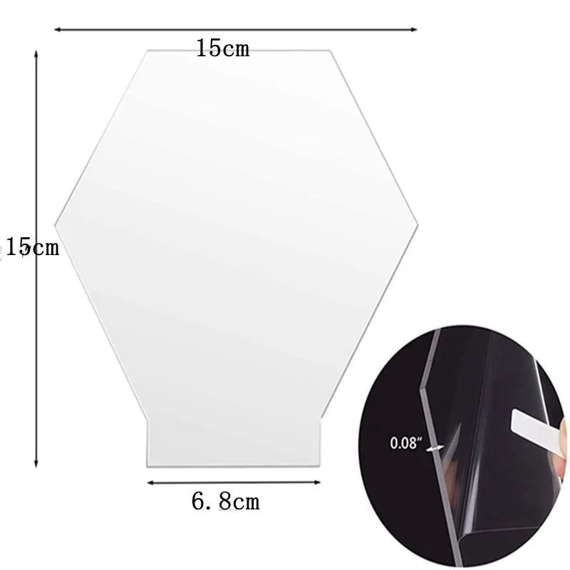 10 Shape Acrylic Sheet Cast Round Square Heart Clear Board for LED Light Base,Crafts,Sign DIY Display Projects,Laser Engraving
