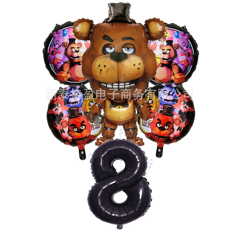 Five Nights At Freddys Aluminium Balloons Cartoon Anime FNAF Ballons Game Balloon Kids DIY Birthday Birthday Party Accessories