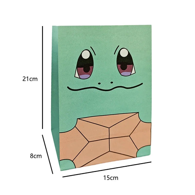 Pokemon Packing Bag Birthday Theme Gift Bag Pikachu Party Candy Snack Gift Bag Charmander Squirtle Children's Toy Gift