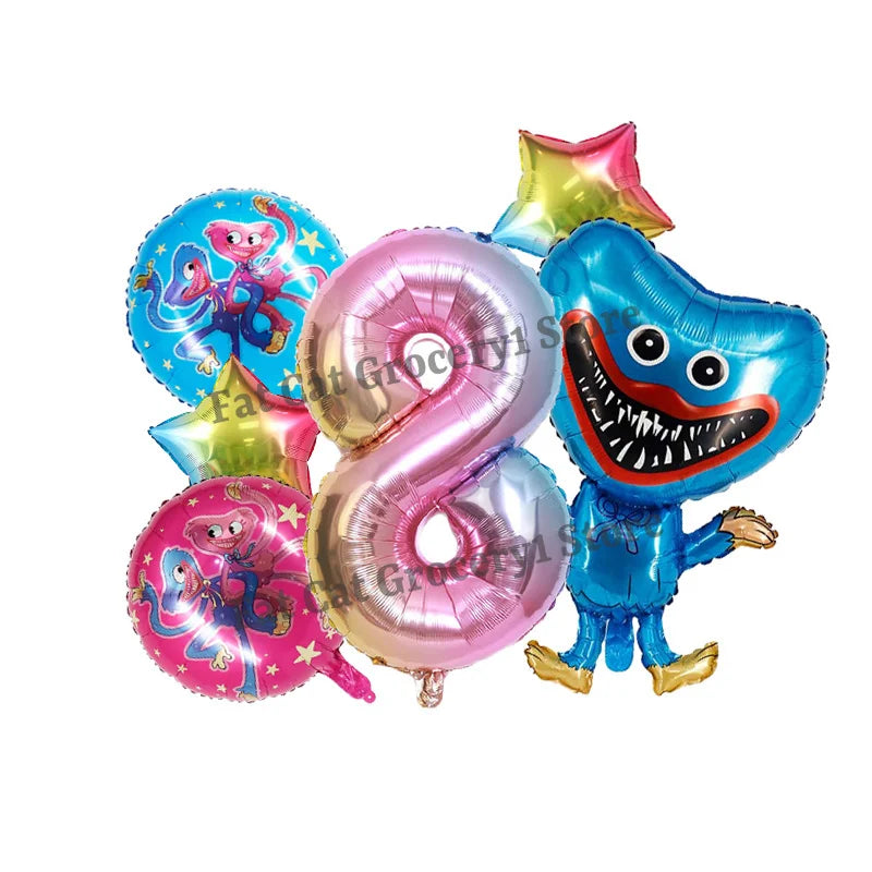 Poppys Playtime Anime Balloons New Kids Birthday Number 1-10 Ballons Baby Shower Gender Reveal Party Decoration Children Gift