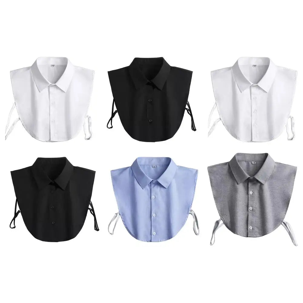 Fake Collar Blouse Versatile Adult Shirt Exquisite Solid Color Half Shirts Detachable Fakes Collar for Women Girls Shirts